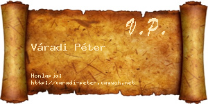Váradi Péter névjegykártya