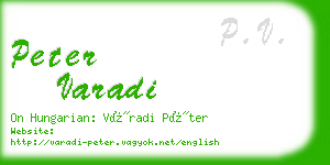 peter varadi business card